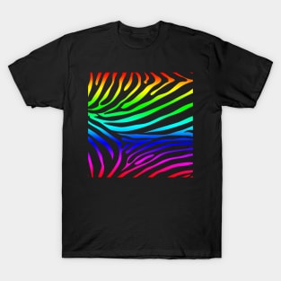 Rainbow Zebra Print T-Shirt